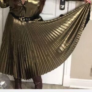 RALPH LAUREN ACCORDIAN PLEATED MIDI SKIRT XXL 16W